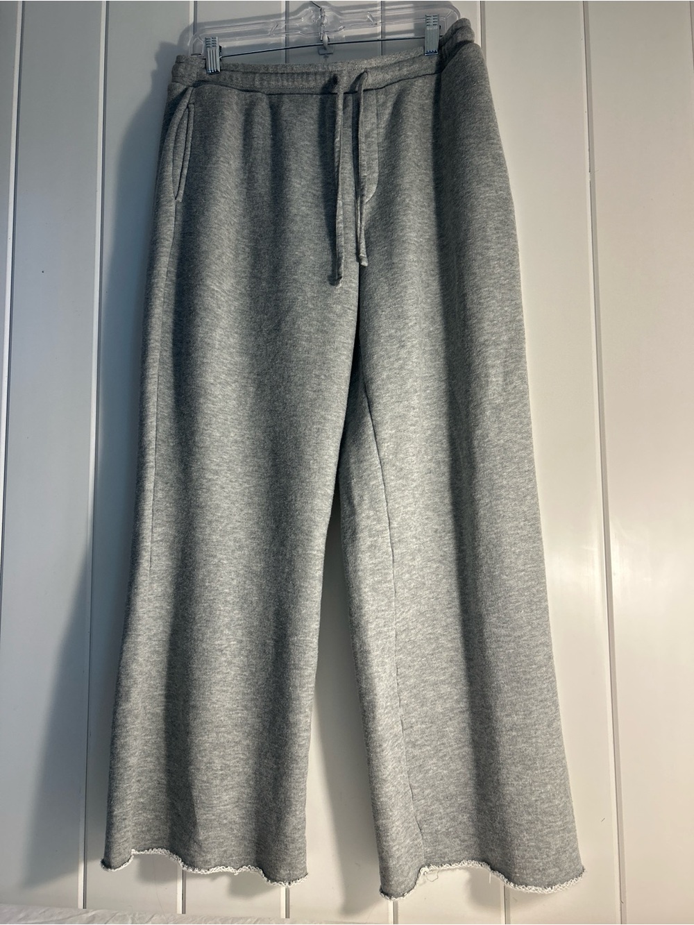 J.Crew Heritage Terry Wide Leg Sweatpants Medium Gray CF422 Boxy Baggy M